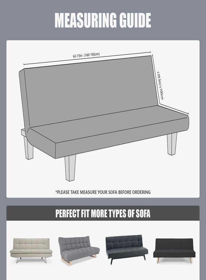 molasofa غطاء أريكة فوتون مطاطي يشبه الجلد من مولاسوفا، غطاء أريكة بدون مساند للذراعين، واقي أثاث بقاعدة مطاطية، غطاء فوتون ناعم وقابل للغسل لأريكة السرير (كبير، لون شوكولاتة) - Image 2